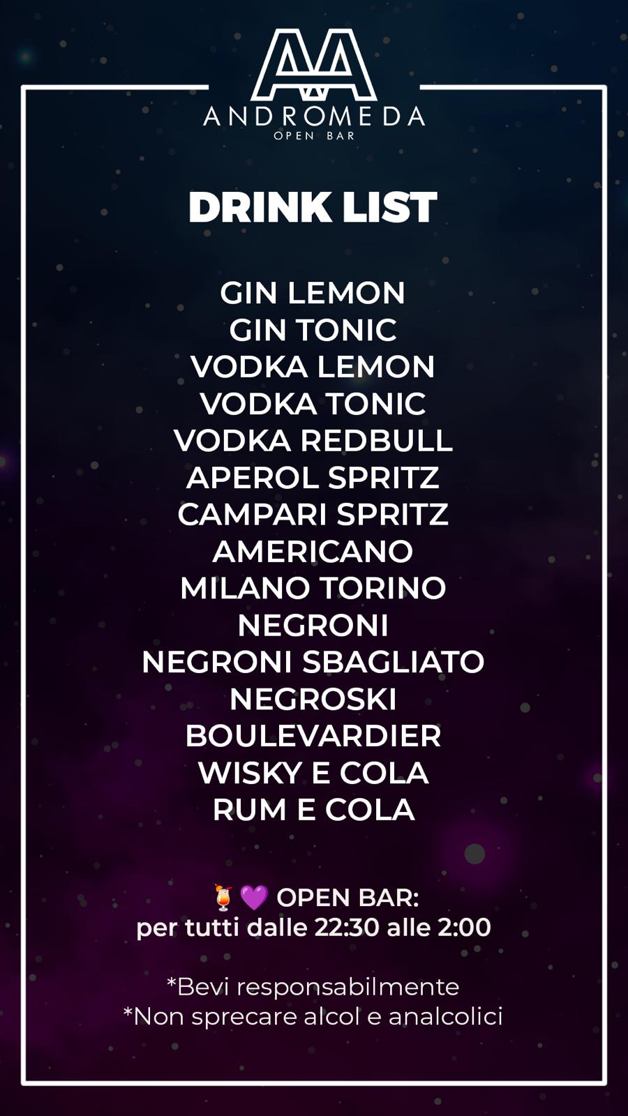 Drink list